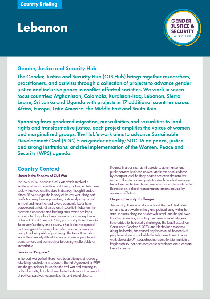 Lebanon country briefing