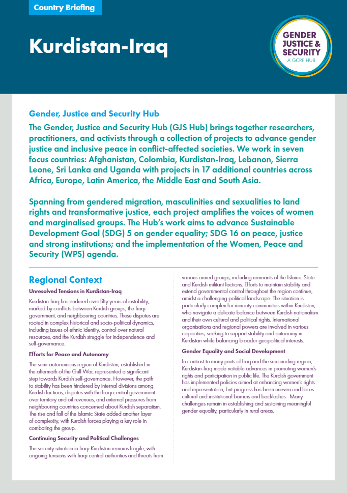 country brief Kurdistan