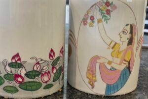 SOLD Basohli Art work mugs 3 SOLD Basohli Art work mugs 3