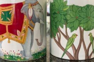 SOLD Basohli art work mugs india 2 SOLD Basohli art work mugs india 2