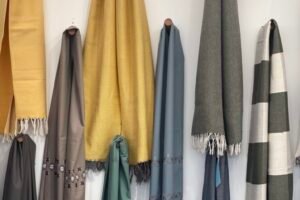 Store Display of Scarves at Oxford HIB Show Store Display of Scarves at Oxford HIB Show